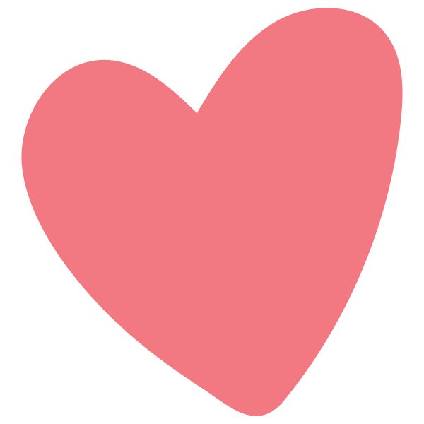 Simple pink heart-shaped graphic